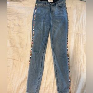 Knox Rose Blue Jeans with Colorful Side Stripes
